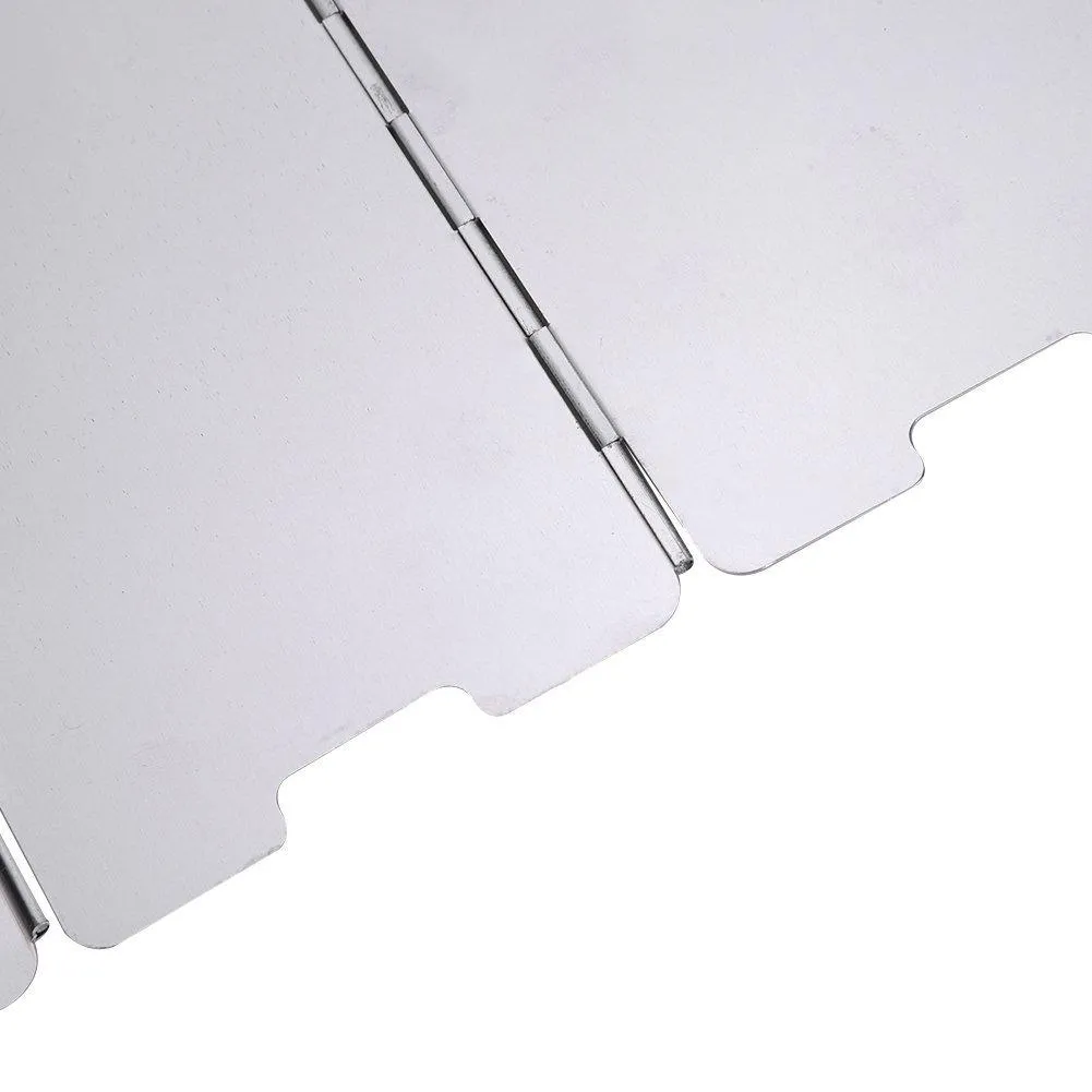 10 Plates Windshield Aluminum Foldable Camping Windscreen Stove Screen for Picnic