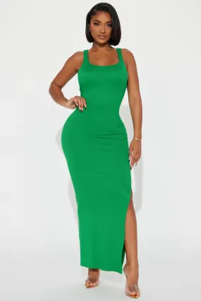 Alexis Ribbed Maxi Dress - Emerald