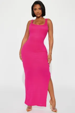 Alexis Ribbed Maxi Dress - Fuchsia