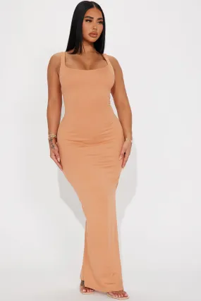 Alexis Ribbed Maxi Dress - Tan