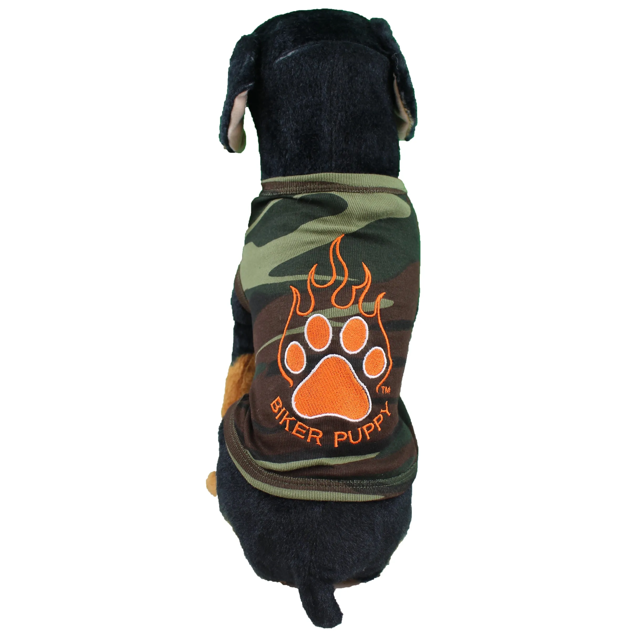 Biker Puppy Embroidered Tank Top