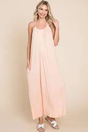 Culture Code Full Size Tie Back Maxi Cami Dress Culture Code Full Size Tie Back Maxi Cami Dress