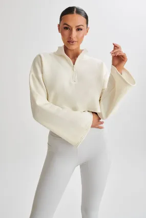 Dempsey Zip Flared Jumper - Bone Dempsey Zip Flared Jumper - Bone