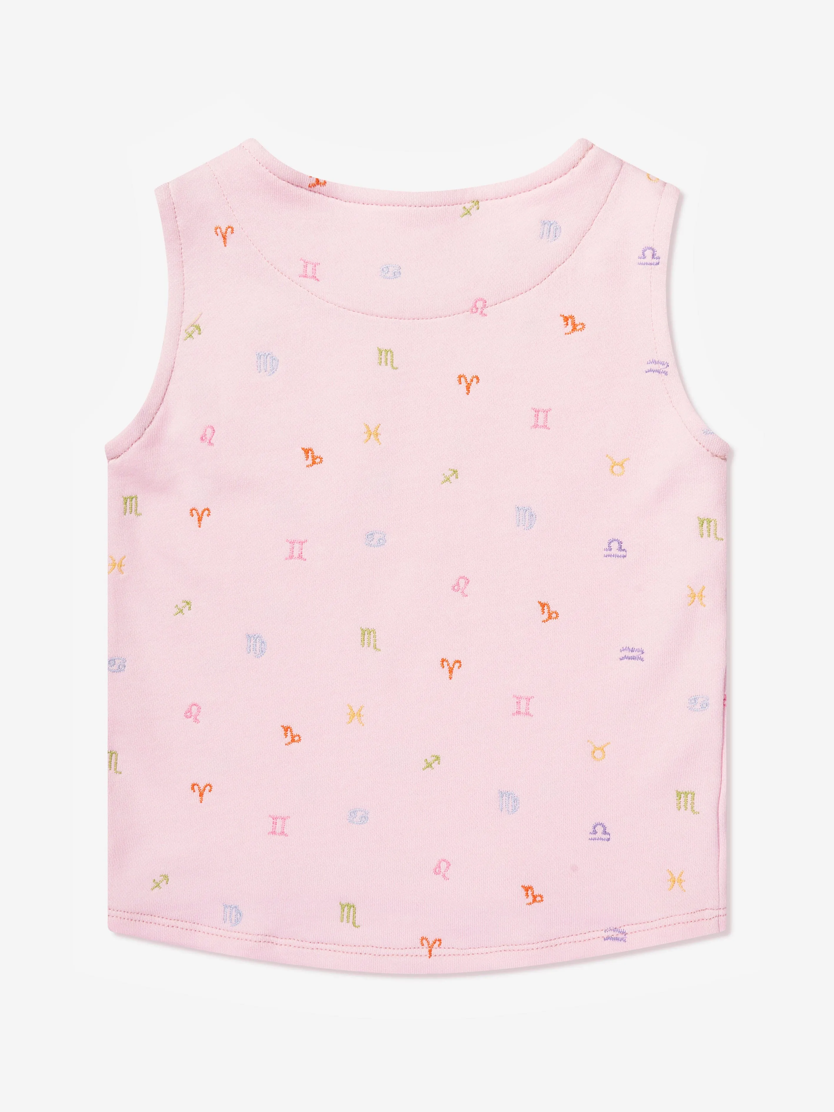 DL1961 Girls Marcie Star Signs Tank Top in Pink