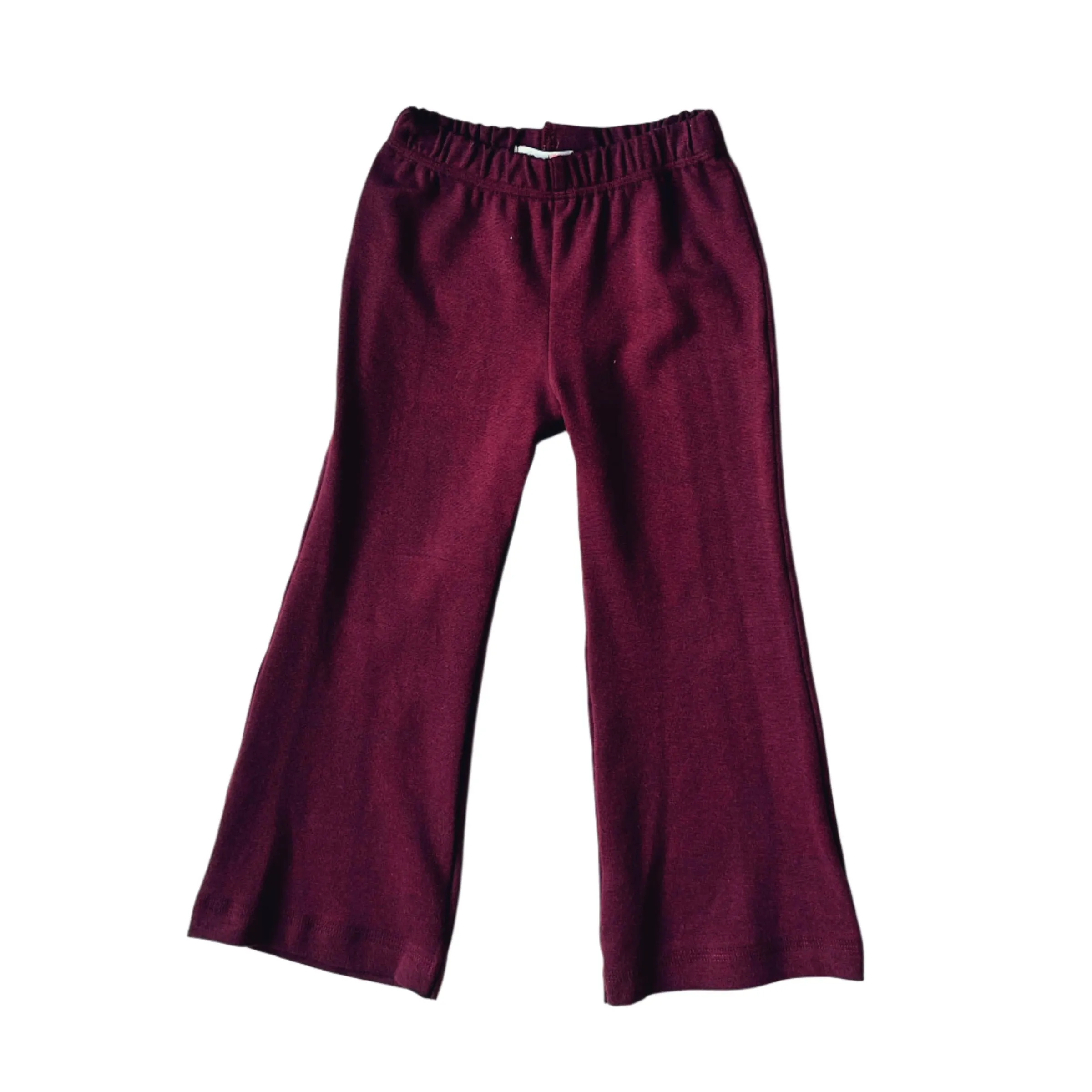 Essential Cotton Knit Leisure Pants, Burgundy