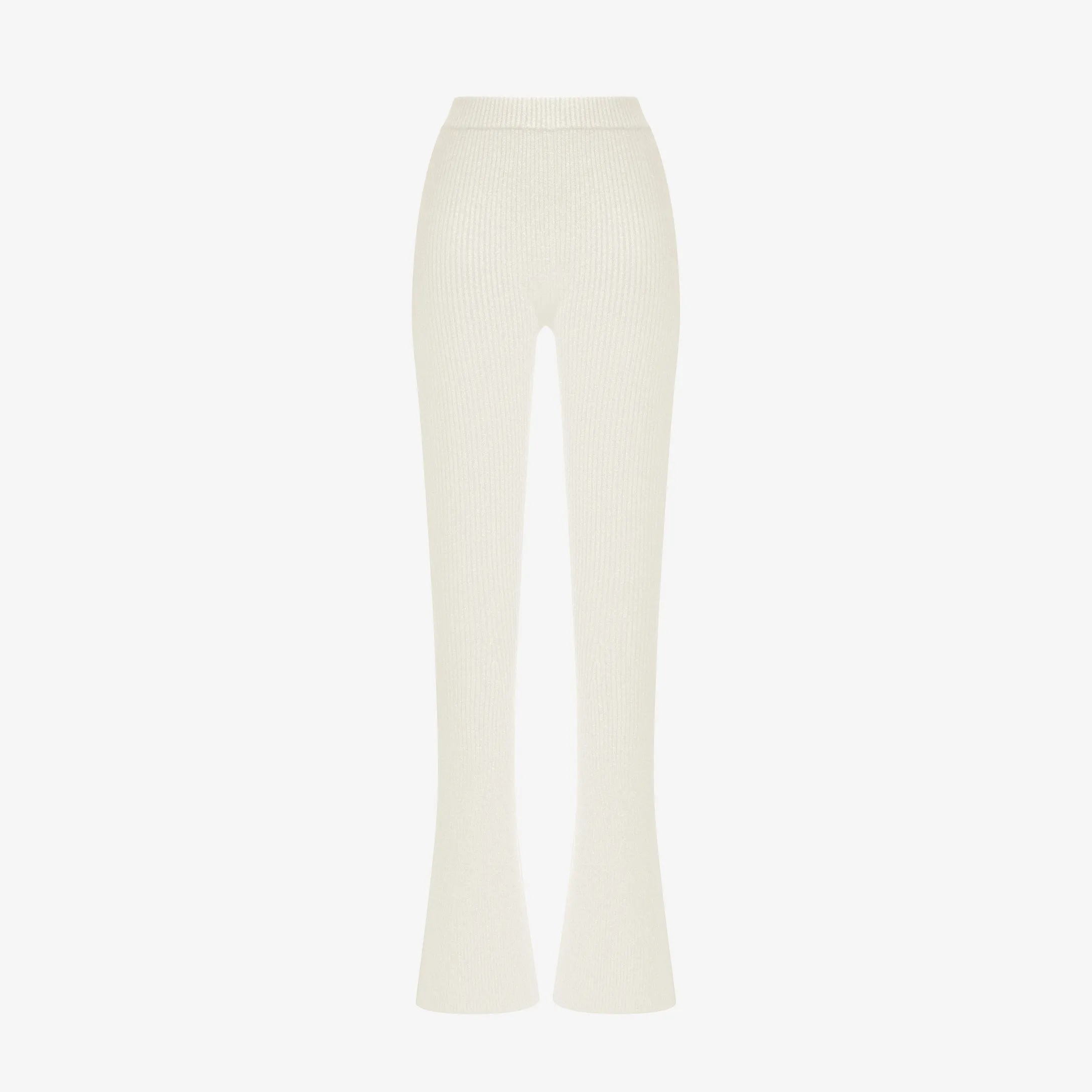 FLAREED PANTS IN CREAM CASHMERE