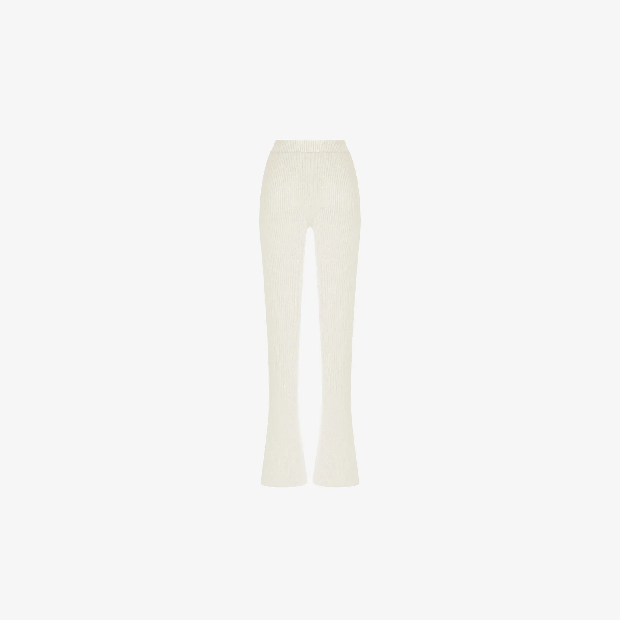 FLAREED PANTS IN CREAM CASHMERE