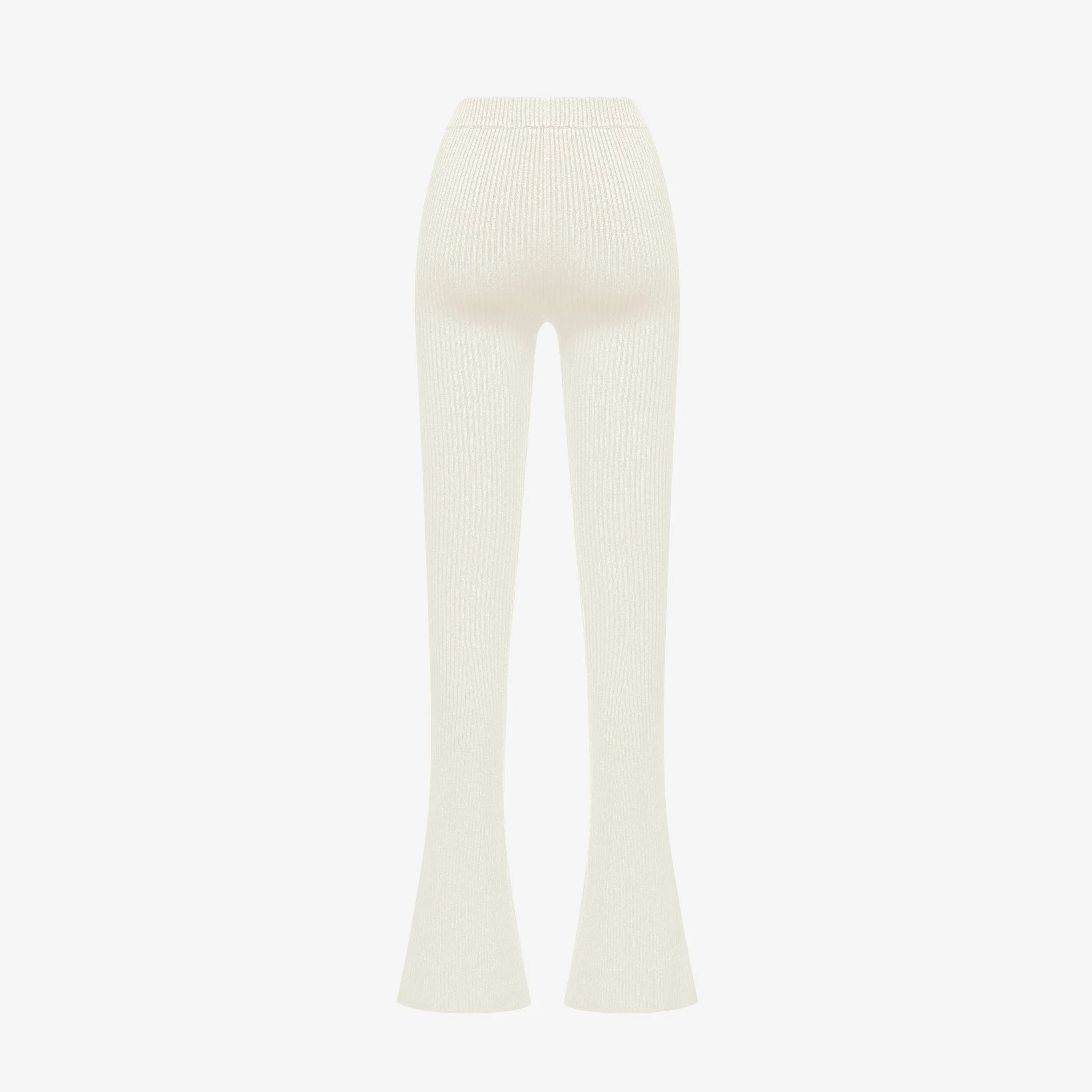 FLAREED PANTS IN CREAM CASHMERE