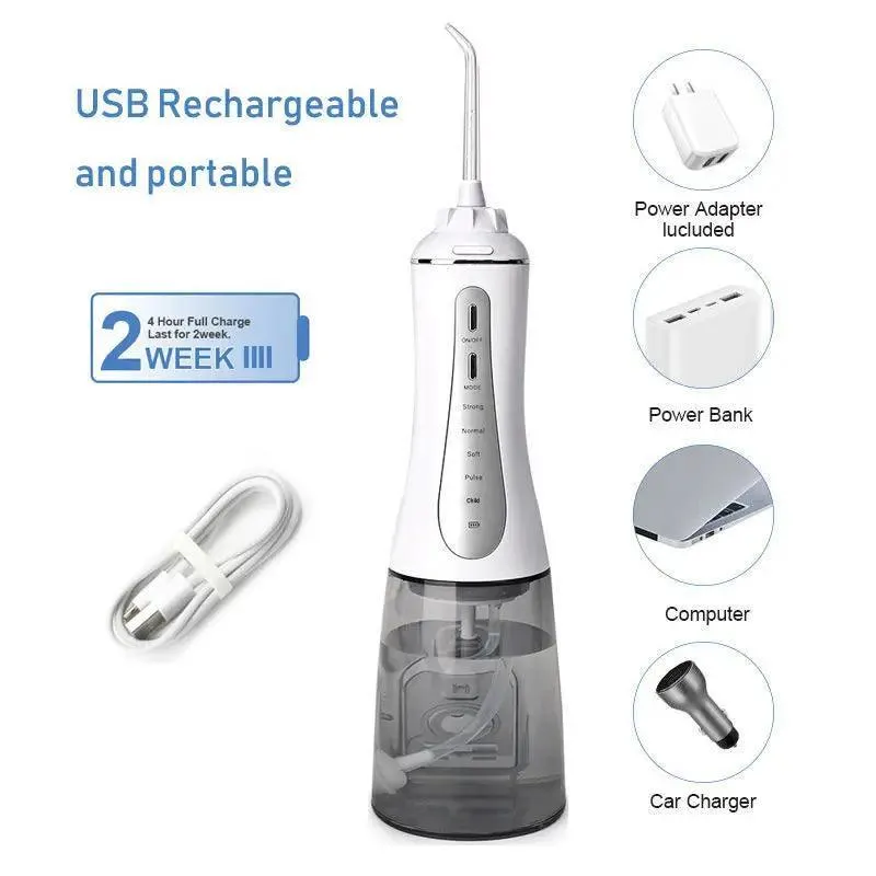 Portable Oral Irrigator 5 Modes Rechargeable Dental Water Jet 6