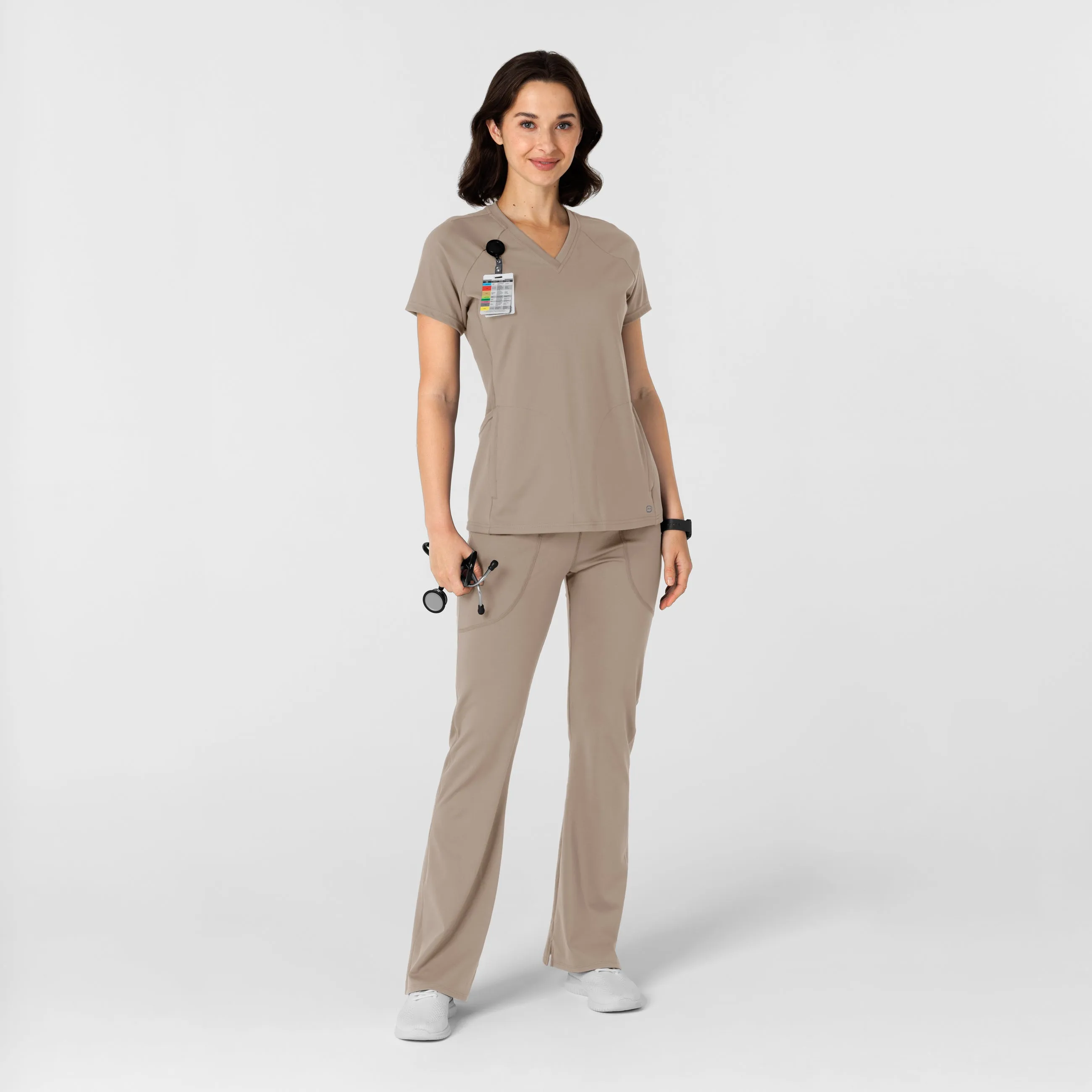 RENEW Knit Women's Flare Yoga Scrub Pant - Haze