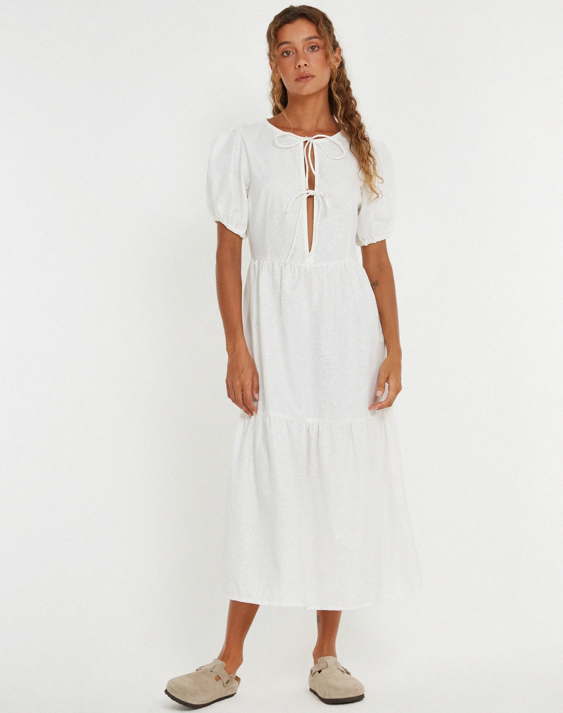 Sawyer Midi Dress in White