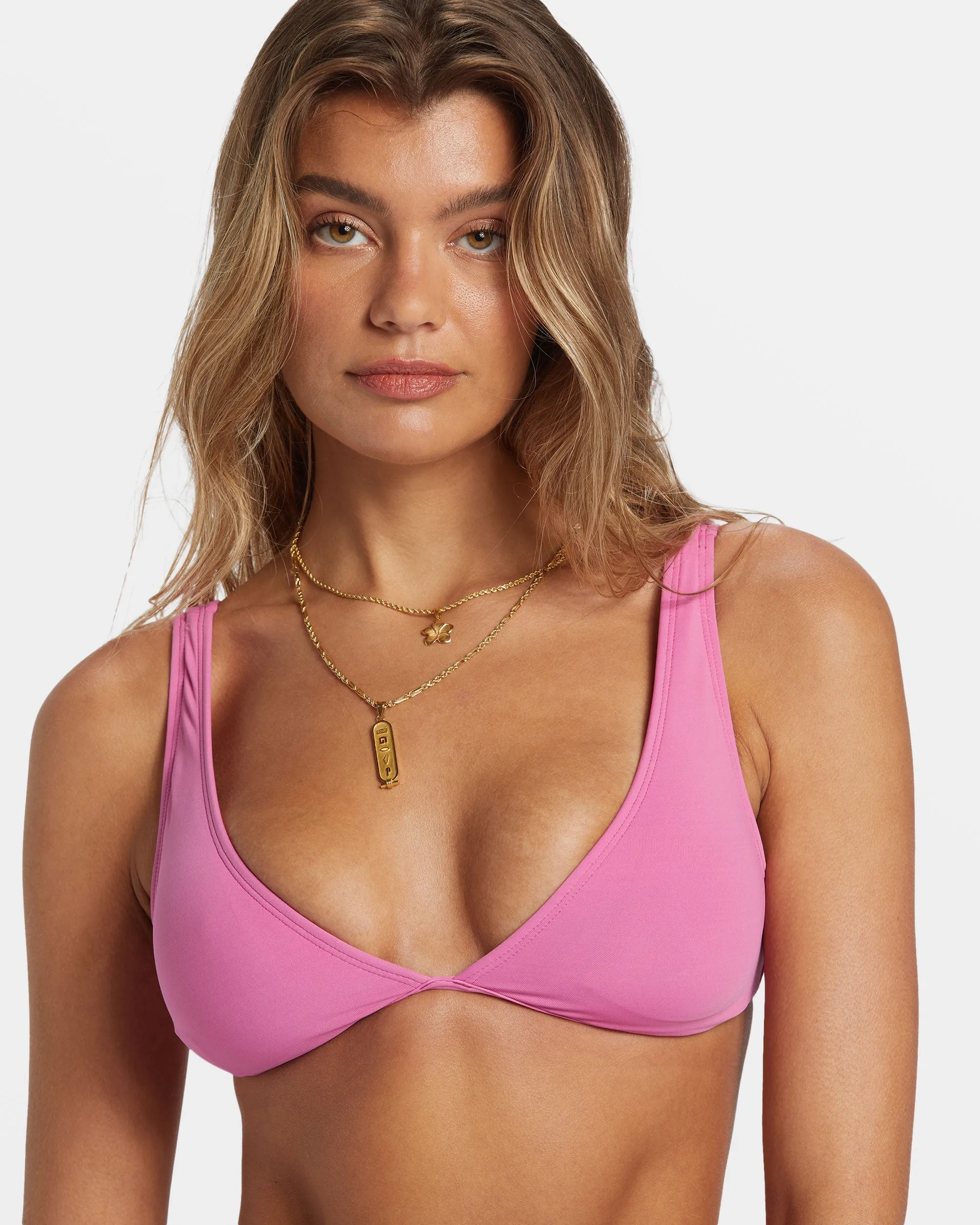 Sol Searcher Ava Tank Bikini Top - Berry Pink