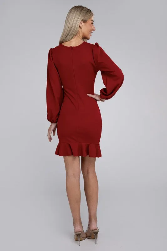TEEK - Red Ruched Dress