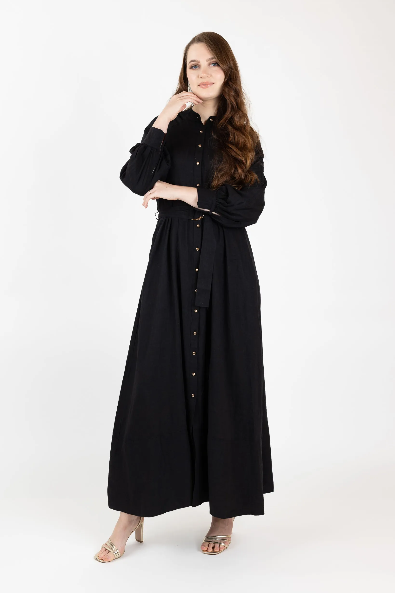 The Grand Adella Linen Maxi Dress