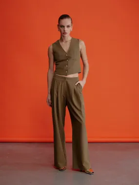 Tina Trousers In Khaki
