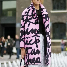 Wool Turn-down Collar Single Breasted Long Streetwear Coat