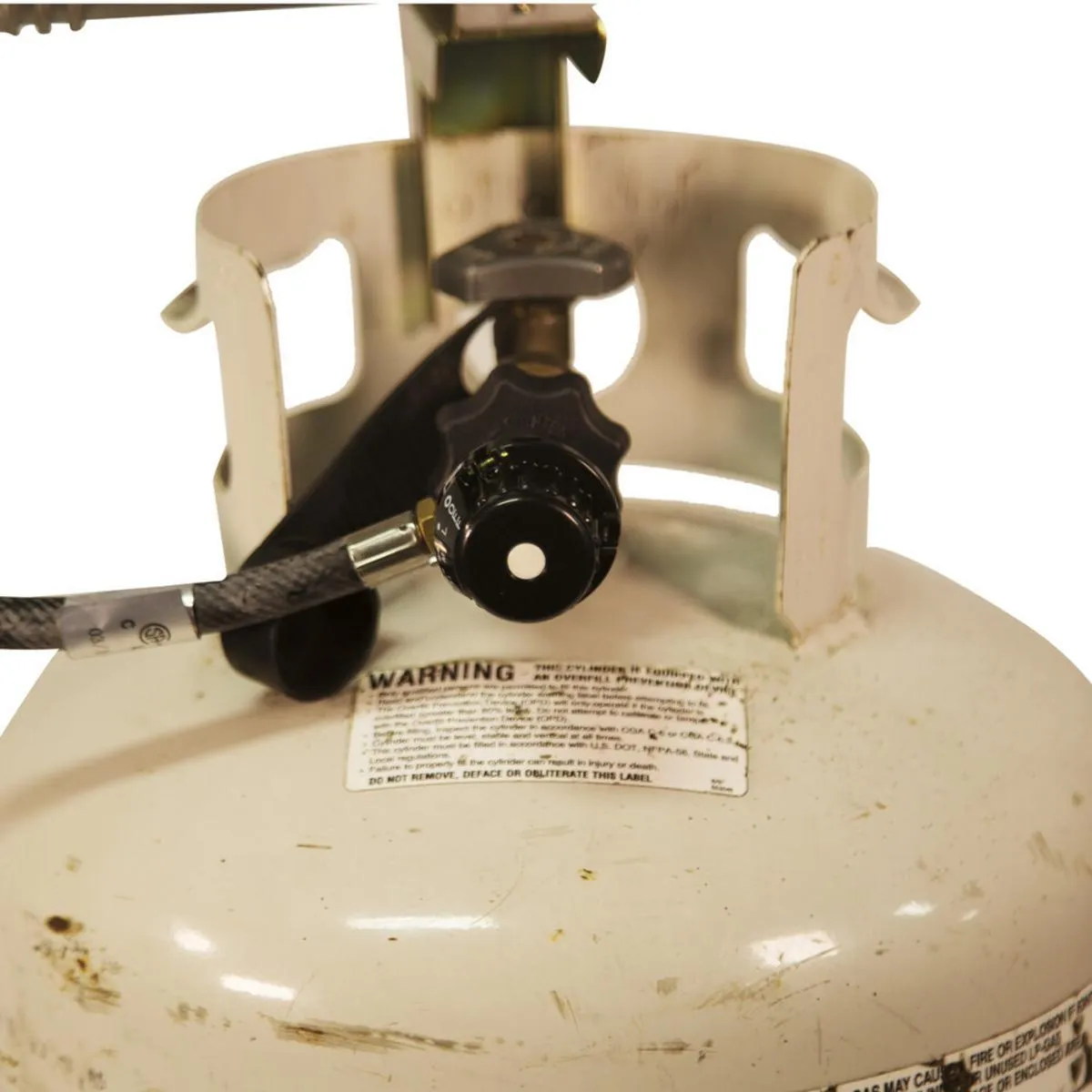 World Marketing Double Burner Tank Top Heater with Tip-over Shut-off - Match Ignition/Silver